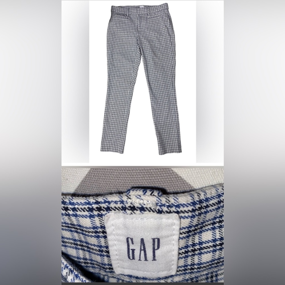 GAP High Rise Skinny Ankle pants - SIZE 12 - White, blue, and black